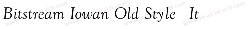 Bitstream Iowan Old Style Italic BT字体转换